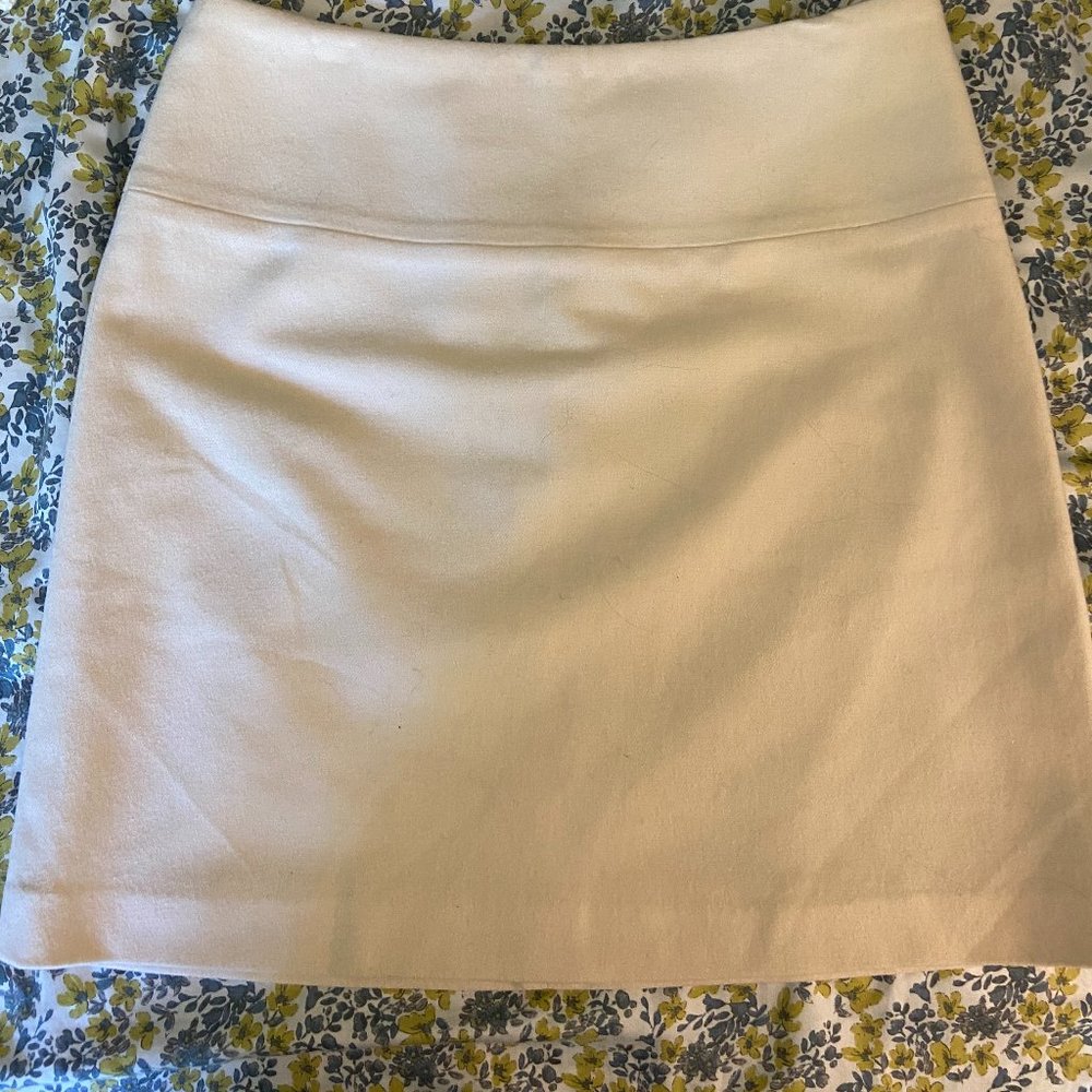 Banana Republic Cream Wool Blend Mini Skirt